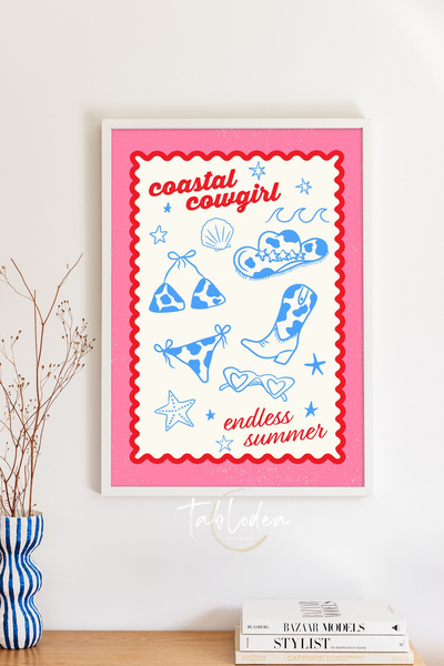 tablodea TD Pinterest Style Coastal Cowgirl Endless Summer Tablou decorativ î...