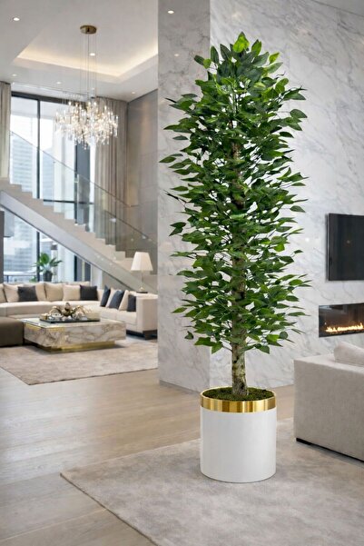 Altun Çiçekcilik Benjamin 150 Cm Yapay Ağaç Lux Metal Dekoratif Saksı Dahil