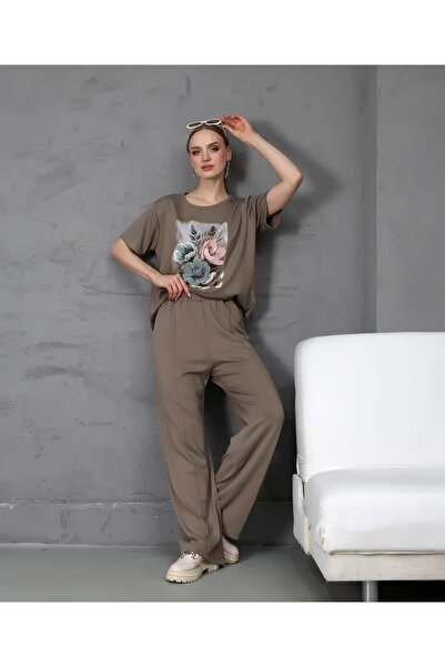REDMİNA fashion Wide Leg Artistic Suit