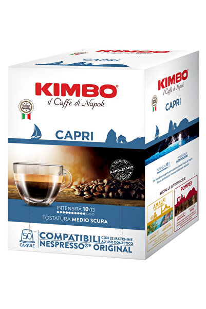 Kimbo Capri Nespresso Compatible Capsule Coffee (50 Pieces in a Box)