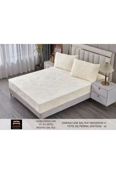 Veluxio Home Cocolino bed cover with elastic + 2 pillowcases – premium, soft ...