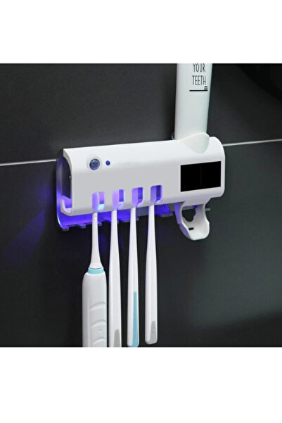 lve Toothpaste dispenser and UV sterilizer for 4 toothbrushes