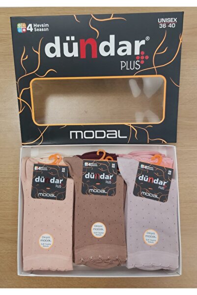 Dündar Plus Kadın Modal Çorap 12'li Karışık Renkli