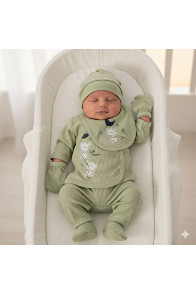 Baby Bakkal 5 قطع مطرزة بتصميم القمر والدب من مستشفى إيت وين