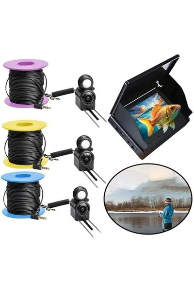 WİRKMARKT Sualtı 4.3 Inç,195 ° Geniş Açı Lens ve Tekne Balıkçılığı Için IP68 ...