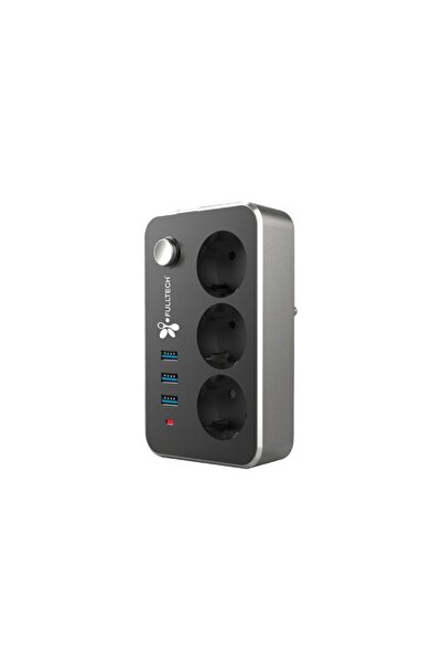 PERİBOİA 3 مقابس 3XUSB 2 متر كابل مقبس محمي بالتيار مع مفتاح TGFTR02