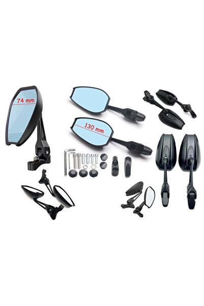 SEVGENT Cf Moto Mp35 Ayna Alüminyum (Mavi Cam) Mt07-09 Mt25 Xmax Pcx Nc750 Pu...