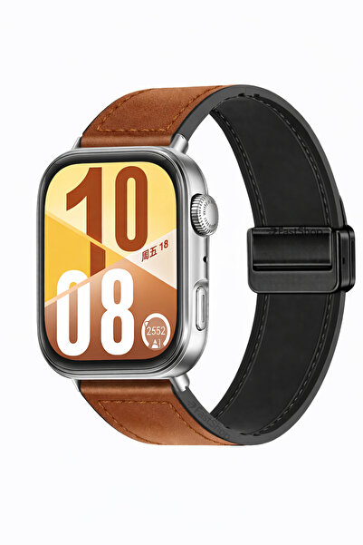 MMP SHOP Huawei Watch Fit 3 / Fit 4 / Fit 4 Pro Uyumlu Manyetik Tokalı Suni D...