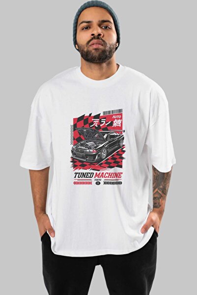 Ankhises Σειρά αυτοκινήτων (71) μπροστινό μπλουζάκι με τύπωμα oversized Ανδρι...