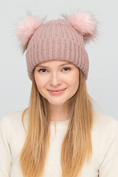 TAŞDELEN AVM Wool Double Pompom Beanie