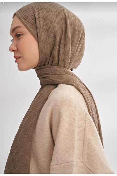 ARMANDA MÜSLİN DAMA DESEN BEJ ŞAL