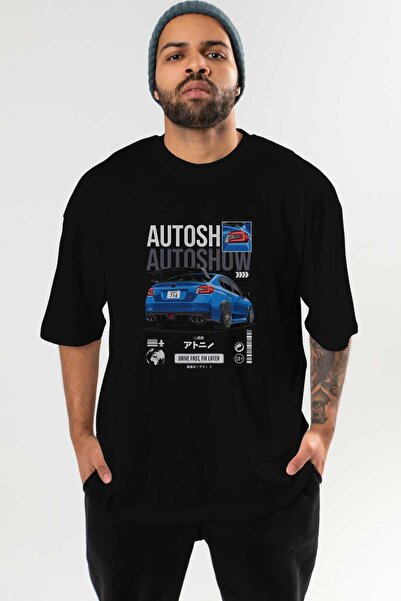 Ankhises Seria Car (31) Tricou oversize negru imprimat în față Bărbați Femei ...