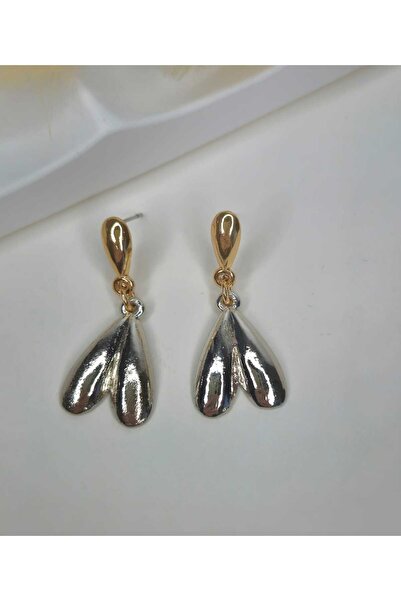 Ivory Pearl Silver Color Elegant Stylish Heart.Fishtail Earrings.Gift