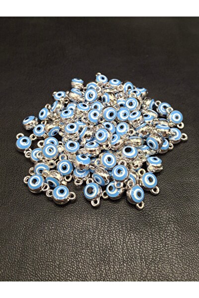 Han Ticarethane 1 Adet Çift Taraflı Gümüş Renk Kaplamalı Nazar Boncuğu