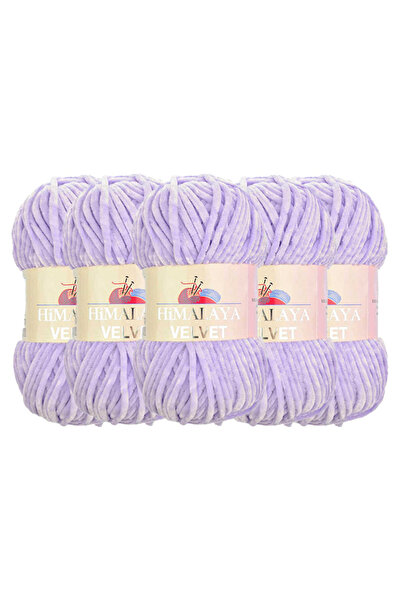 Himalaya Βελούδινο νήμα πλεξίματος, Λευκό 90001, 5x100 γραμμάρια, 5 νήματα