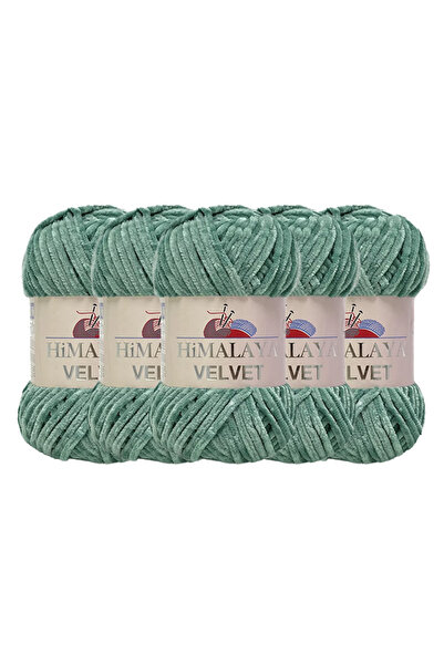 Himalaya خيط حياكة مخملي، أبيض 90001، 5×100 جرام، 5 ياماك