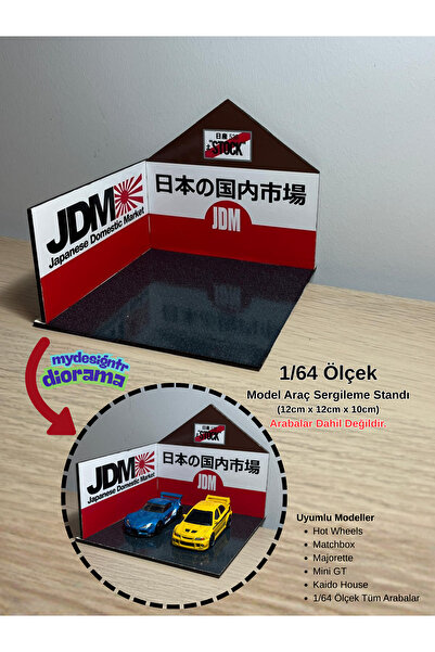 HOT WHEELS 1/64 JDM Diorama - Otopark Garaj Sergileme Standı, Japanese Domest...