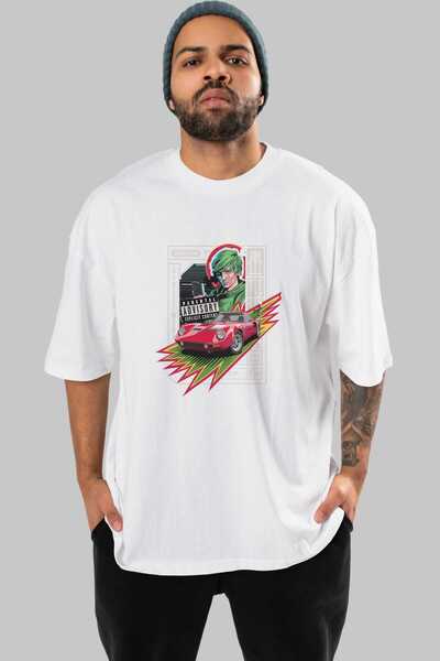 Ankhises Σειρά αυτοκινήτων (44) μπροστινό μπλουζάκι με τύπωμα oversized Ανδρι...