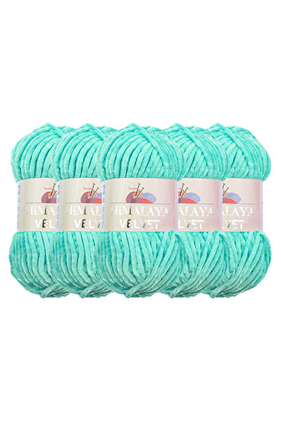 Himalaya خيط حياكة مخملي، أبيض 90001، 5×100 جرام، 5 ياماك