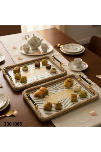 Generic Modern tray set - with the phrase "You've brightened our day"