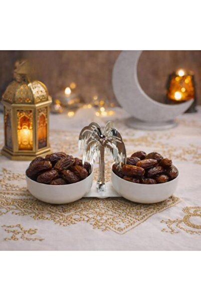 Generic Luxury "Nakhlah Al-Joud" Date Serving Set | Silver Steel with Two Ser...