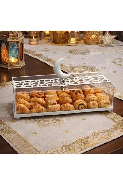 Generic Long Hospitality Box | Acrylic 33x10 cm with lid and crescent handle