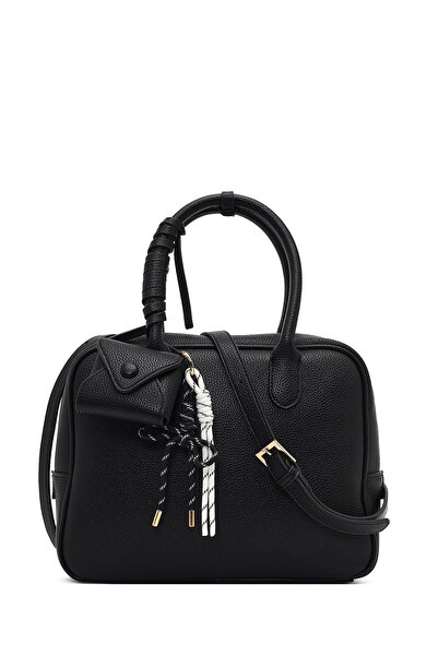 Derimod حقيبة يد نسائية سوداء بحزام طويل 25WBD2750FT