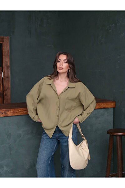 MAXXANA Cep Detail Oversized Std Shirt