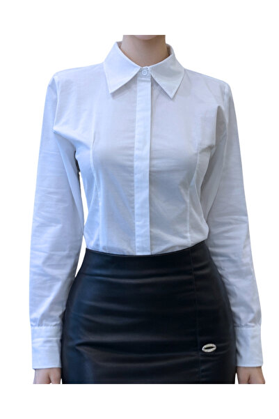 Qualia Butik Women's Pleated Fitted Shirt