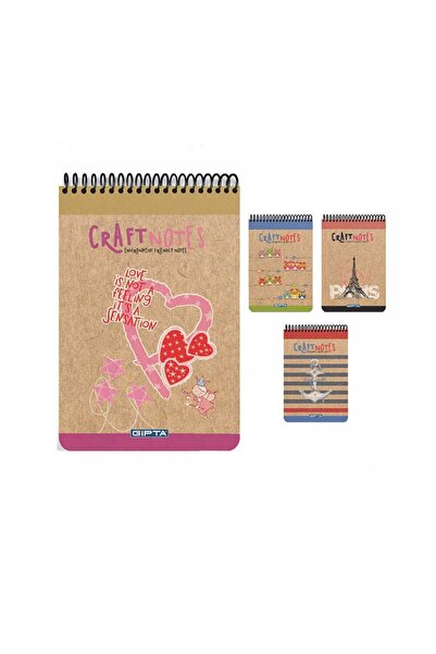 Gıpta Craft Spiral Hard Cover Memo Pad Striped A4 100 Sheets