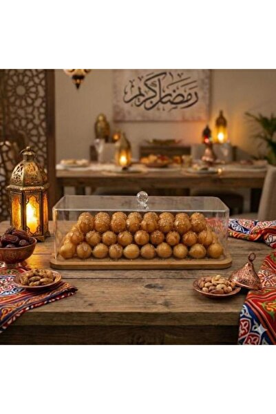 Generic Rustic Modern Serving Tray | Natural Wooden Base and Clear Acrylic Cover