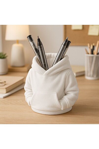 Basart Hoodie Tasarımlı Dekoratif Kalemlik | Ofis & Çalışma Masası Organizer