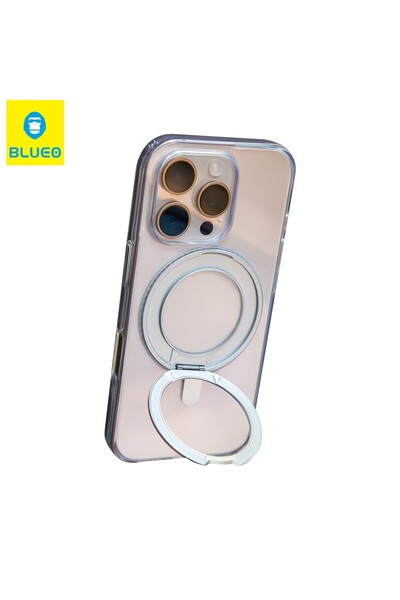 BLUEO 360 Rotatable iPhone 16 Pro Compatible Anti-Yellowing Magsafe Anti-Drop...