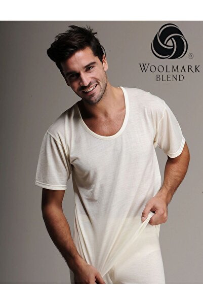 Hasyün Tricou termic pentru bărbați, 100% lână merinos, subțire, absorbant tr...