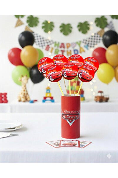 Evabrite 20 قطعة من زينة الكعك والكب كيك بتصميم سيارات سبارك ماكوين بطول 7 سم...