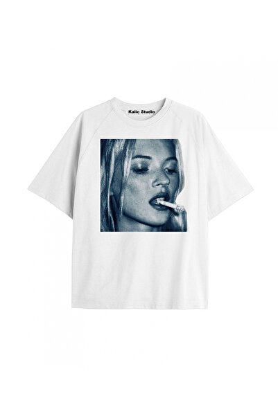 Kalic Studio Kate Moss supradimensionat unisex tricou