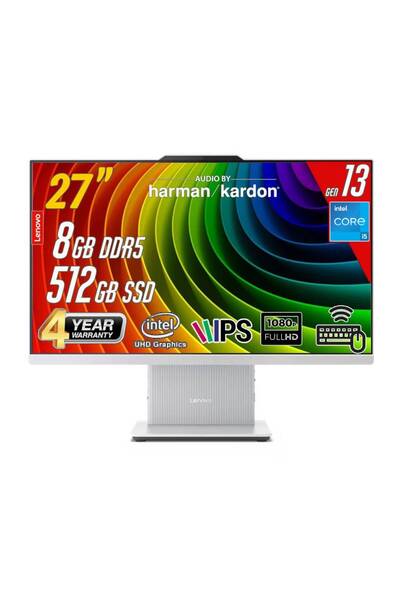 LENOVO IdeaCentre 27IRH9 Intel Core i5-13420H 8GB 512GB 27 FHD FreeDos Beyaz ...