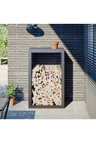 vidaxl Firewood Rack Anthracite 60x40x100 cm Steel