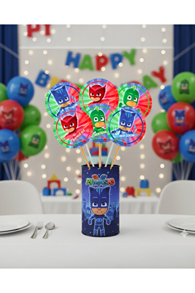 Evabrite 20 Pieces 7 cm Pj Mask Themed Party Toothpicks Pijamaskeliler - Cupc...
