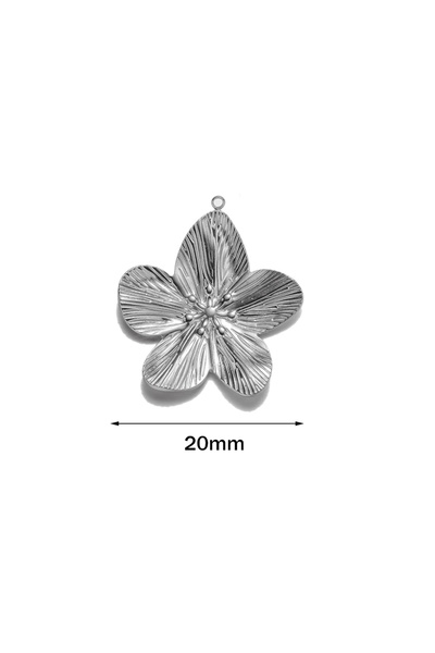 Choice 5 قطع من دلايات الزهور الكبيرة المصنوعة من الفولاذ المقاوم للصدأ، مقاس...