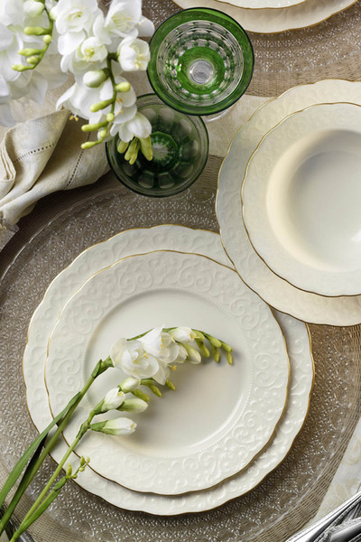 Kütahya Porselen Bone İrem 24 Parça 6 Kişilik Yemek Seti