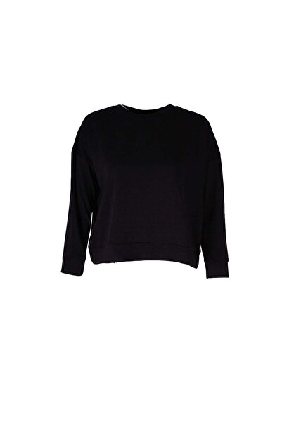 trender 26Ydt1000031 Black Women's Sweatshirt Modal Basic O Neck