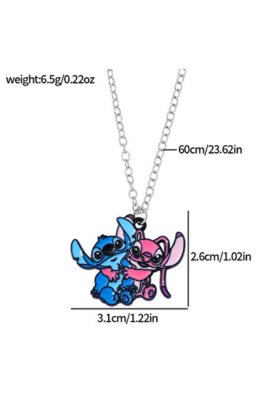 Choice stitch 3 Disney Stitch Couple Necklaces Matching Ohana Jewelry Set Per...
