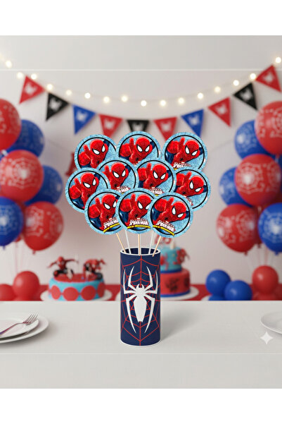 Evabrite 20 Pieces 7 cm Spider-Man Themed Party Toothpicks - Cupcake and Cake...