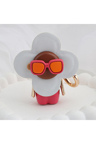 Choice سلسلة مفاتيح على شكل دمية زهرة رائعة وجذابة، بتصميم إبداعي مستوحى من ر...