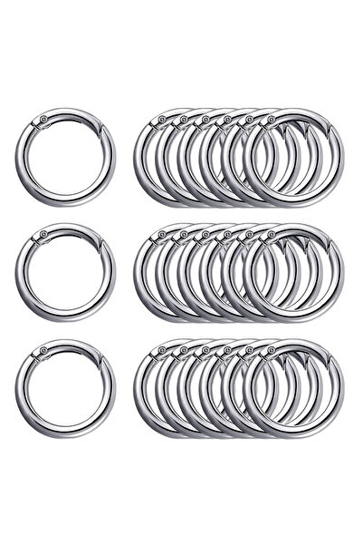 Choice 20PCS Silvery 5/10/20/40/60/100Pcs Metal Spring 1 Inch O Rings Clip Ke...