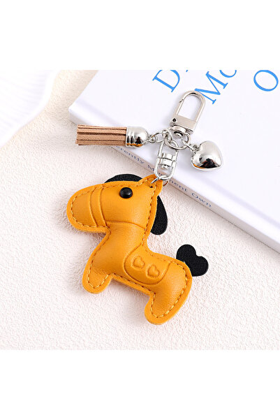 Choice Orange Elegant Heart Embossed Horse Bag Charm Keychain Phone Pendant T...