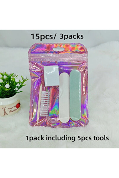 Choice 15PCS is 3Packs 15PCS(3packs ) Disposable Nail Art Tools - Portable Se...