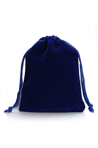 Choice 5 قطع من أكياس مخملية برباط، مقاس 10×15 سم، لون أزرق داكن، 5-10 قطع/مج...