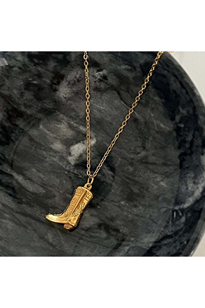 Choice Gold Stainless Steel Cowgirl Cowboy Boot Pendant Necklace For Women We...